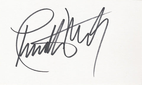 CHARLTON HESTON SIGNED 3x5 INDEX CARD COA AUTHENTIC