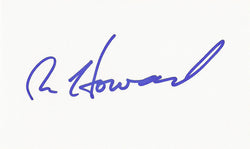 RON HOWARD SIGNED 3x5 INDEX CARD COA AUTHENTIC