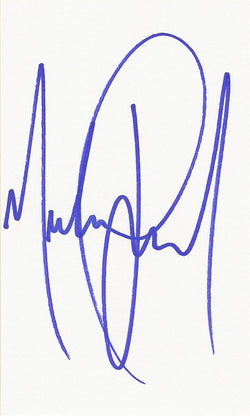 MICHAEL JACKSON SIGNED 3x5 INDEX CARD COA AUTHENTIC