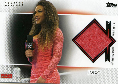 2017 Topps WWE JoJo Authentic Shirt Relic #133/199