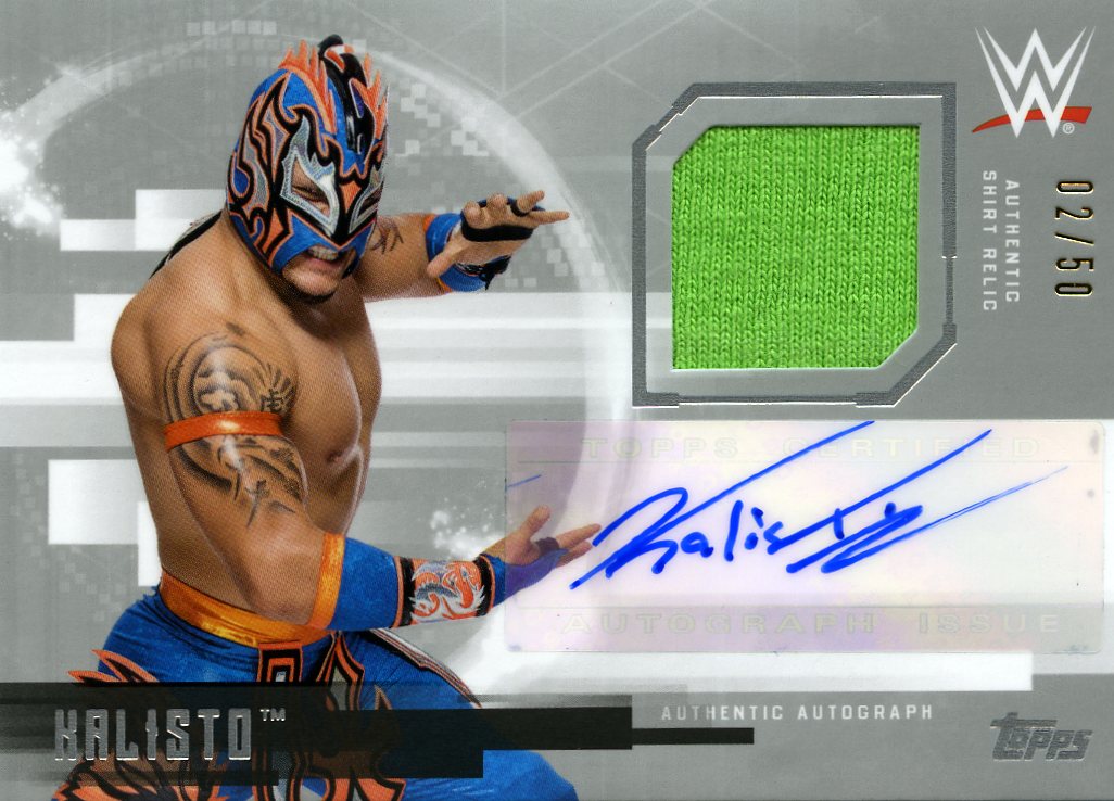 2017 Topps Undisputed WWE Kalisto Authentic Shirt Relic Autograph #02/50