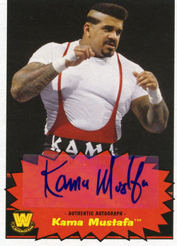2012 Topps WWE Heritage Kama Mustafa Authentic Autograph