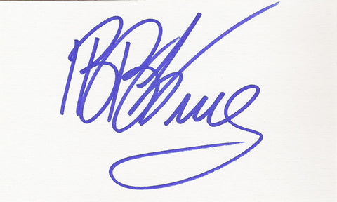 BB KING SIGNED 3x5 INDEX CARD COA AUTHENTIC