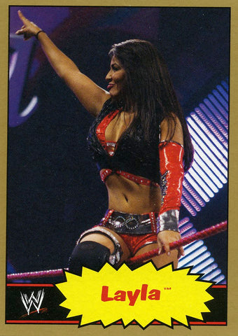 2012 Topps WWE Heritage Layla Gold Border /10