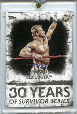 2018 Topps WWE Undisputed #1/1 1993 Lex Luger 30 Years of Survivor Series Blank Back