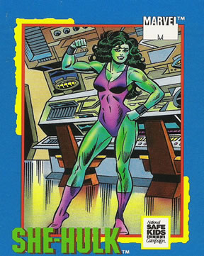 Impel Marvel She-Hulk Safe Kids Promo Card