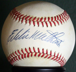 Eddie Matthews Authentic Autographed Official MLB Baseball