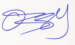 OZZY OSBOURNE SIGNED 3x5 INDEX CARD COA AUTHENTIC