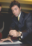 OSCAR DE LA HOYA SIGNED 3x5 INDEX CARD COA AUTHENTIC