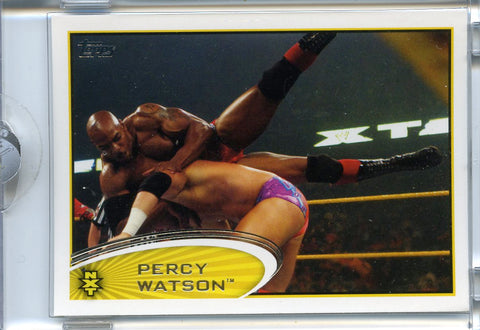 2014 TOPPS WWE 1/1 PERCY WATSON BLANK BACK