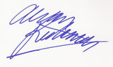 ALAN RICKMAN SIGNED 3x5 INDEX CARD COA AUTHENTIC