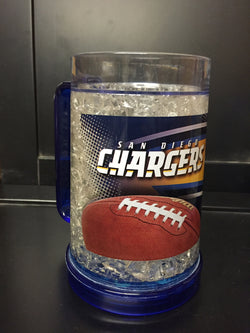 SAN DIEGO CHARGERS OFFICIAL NFL 16OZ CRYSTAL FREEZER MUG