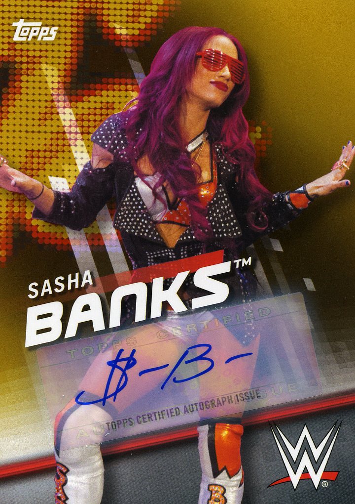 2017 Topps WWE Sasha Banks Authentic Autograph #10/10