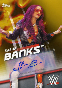 2017 Topps WWE Sasha Banks Authentic Autograph #10/10