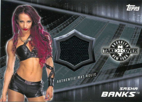 2016 Topps WWE Sasha Banks Authentic Event-Used Mat Relic #07/50