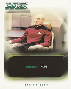 Rittenhouse Archives The Quotable Star Trek the Next Generation Promo Card P1