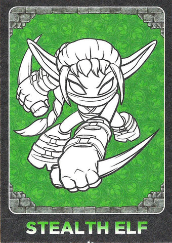 2012 Topps Skylanders Giants Color Me In Stealth Elf