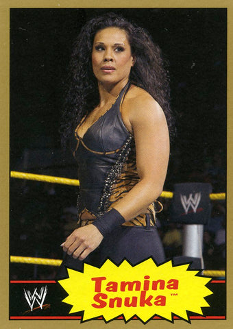 2012 Topps WWE Heritage Tamina Snuka Gold Border /10