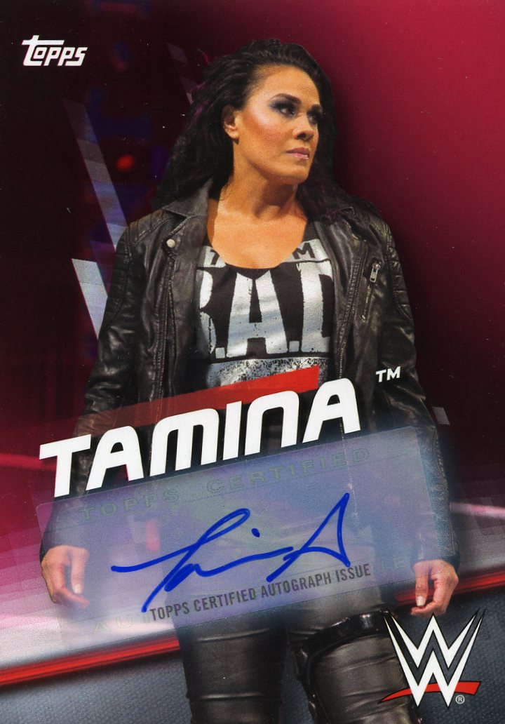 2017 Topps WWE Tamina Authentic Autograph #16/25