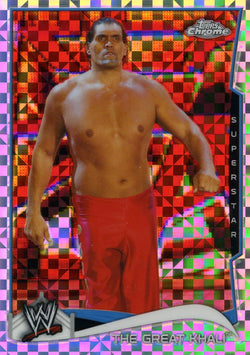 2014 Topps Chrome WWE The Great Khali Xfractor Parallel Card #68