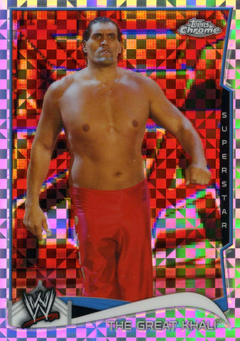 2014 Topps Chrome WWE The Great Khali Xfractor Parallel Card #68
