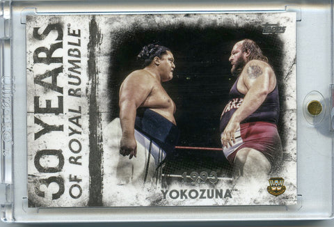 2018 Topps WWE Undisputed #1/1 1993 Yokozuna 30 Years of Royal Rumble Blank Back