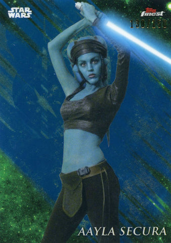 2018 Topps Finest Star Wars Blue Refractor Aayla Secura