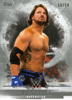 2017 Topps WWE Undisputed Silver AJ Styles