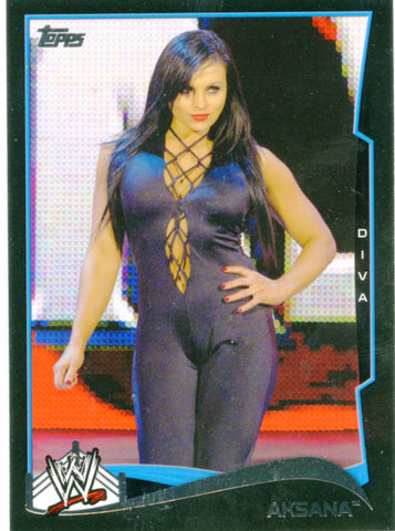 2014 Topps WWE Aksana Black Parallel Card #54