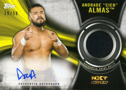 2018 Topps WWE Andrade "Cien" Almas Authentic Shirt Relic Autograph #39/98