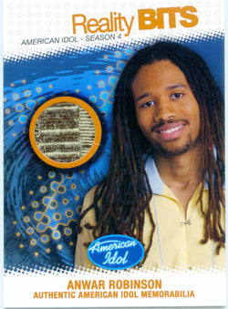 2005 Fleer American Idol Season 4 Reality Bits Memorabilia Anwar Robinson #RB-AR