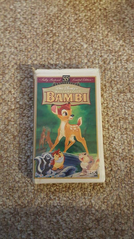 WALT DISNEY MASTERPIECE COLLECTION BAMBI FULLY RESTORED LE 55th ANNIVERSARY VHS