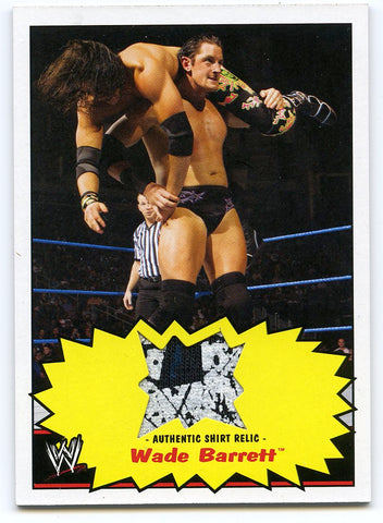 2012 TOPPS WWE HERITAGE WADE BARRETT AUTHENTIC MULTI-COLOR RELIC CARD