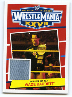 2012 TOPPS WWE HERITAGE WRESTLEMANIA XXVII WADE BARRETT MAT RELIC