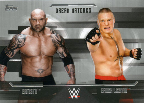 2017 Topps WWE Undisputed Silver Batista Vs. Brock Lesnar