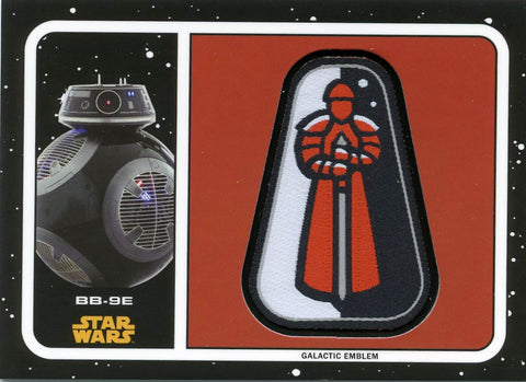 Topps Journey to Star Wars: The Last Jedi BB-9E Emblem Patch MP-EB