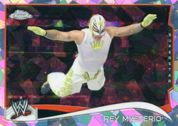 2014 Topps Chrome WWE Rey Mysterio Atomic Refractor Parallel Card #39