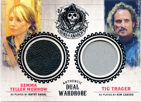 2014 Cryptozoic Sons of Anarchy Gemma Teller Morrow & Tig Trager Authentic Dual Wardrobe #DM4