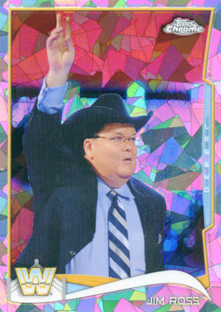 2014 Topps Chrome WWE Jim Ross Atomic Refractor Parallel Card #102