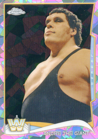 2014 Topps Chrome WWE Andre the Giant Atomic Refractor Parallel Card #96