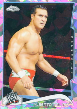 2014 Topps Chrome WWE Alberto Del Rio Atomic Refractor Parallel Card #55