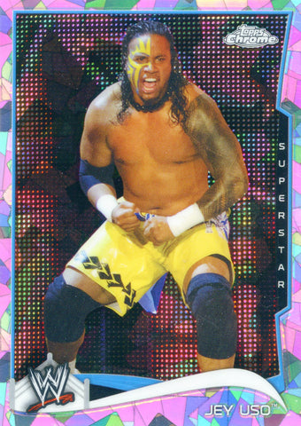 2014 Topps Chrome WWE Jey Uso Atomic Refractor Parallel Card #73