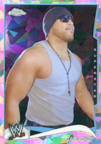 2014 Topps Chrome WWE Camacho Atomic Refractor Parallel Card #60