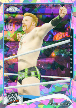 2014 Topps Chrome WWE Sheamus Atomic Refractor Parallel Card #86