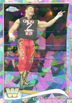 2014 Topps Chrome WWE Eddie Guerrero Atomic Refractor Parallel Card #100