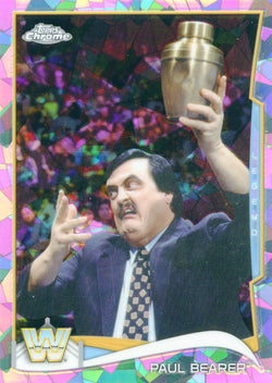 2014 Topps Chrome WWE Paul Bearer Atomic Refractor Parallel Card #107