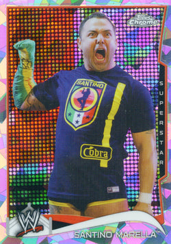 2014 Topps Chrome WWE Santino Marella Atomic Refractor Parallel Card #44