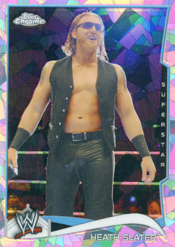 2014 Topps Chrome WWE Heath Slater Atomic Refractor Parallel Card #69