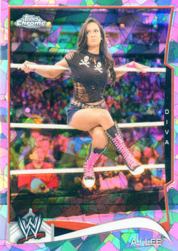 2014 Topps Chrome WWE AJ Lee Atomic Refractor Parallel Card #1