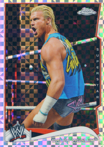 2014 Topps Chrome WWE Dolph Ziggler Xfractor Parallel Card #18